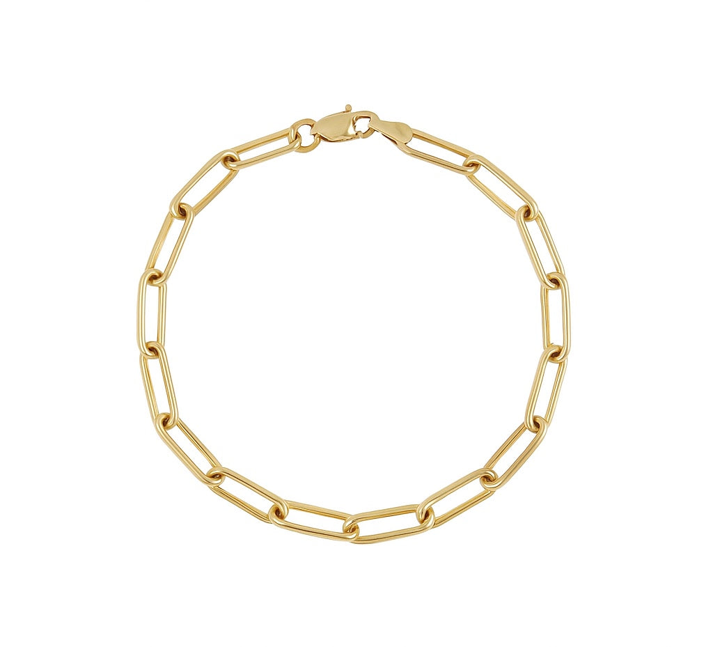 Oval Link Paperclip Bracelet thick paperclip