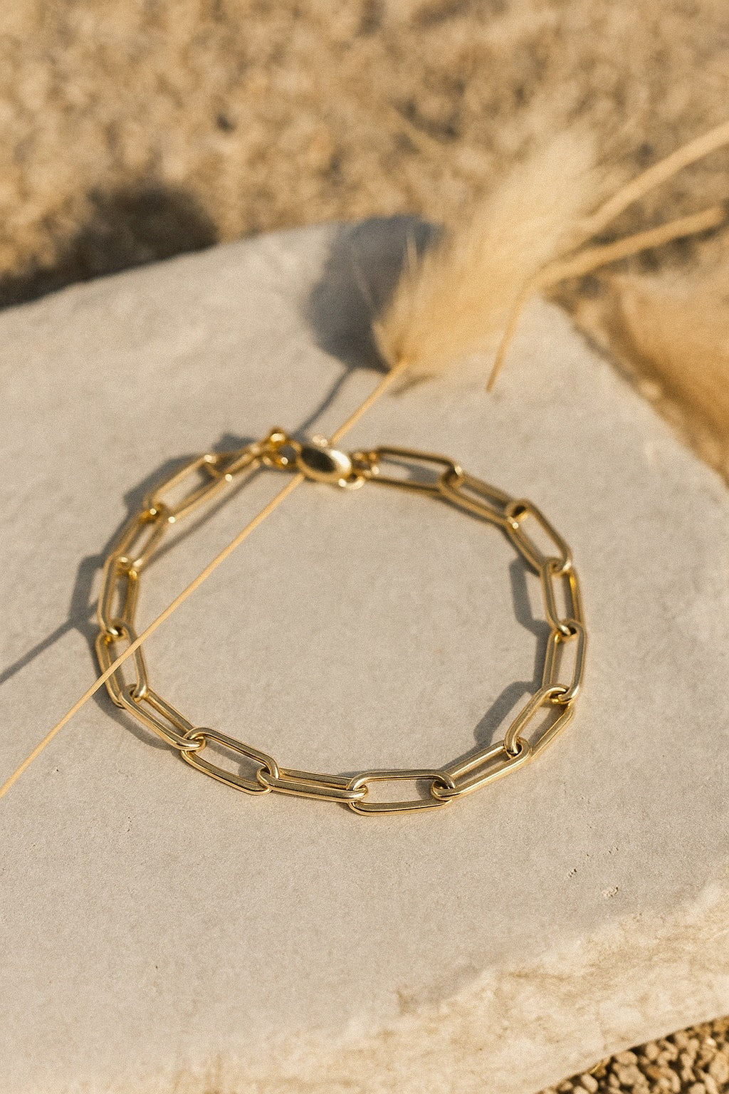 Oval Link Paperclip Bracelet thick paperclip