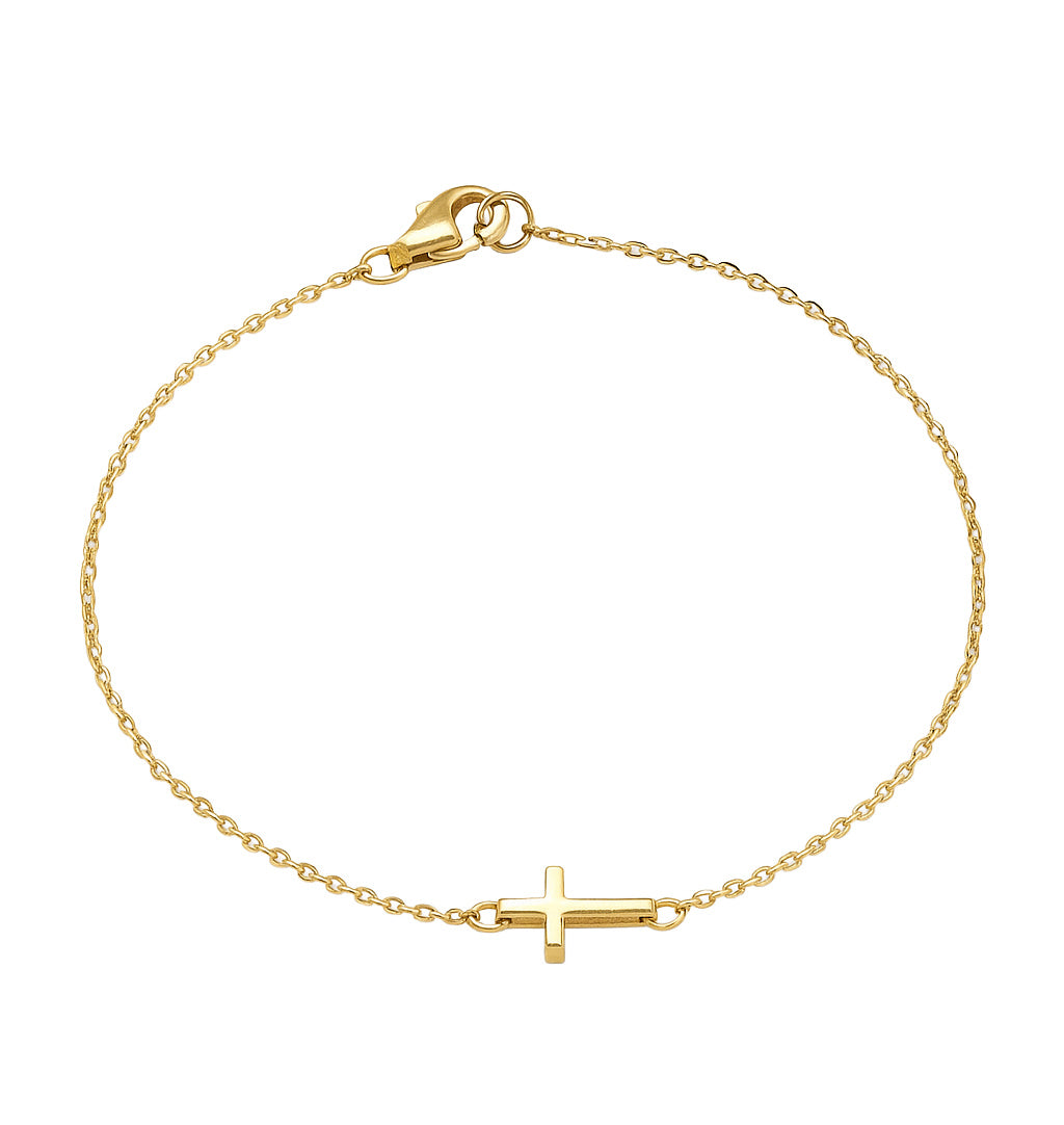 Single Miniature Cross Bracelet