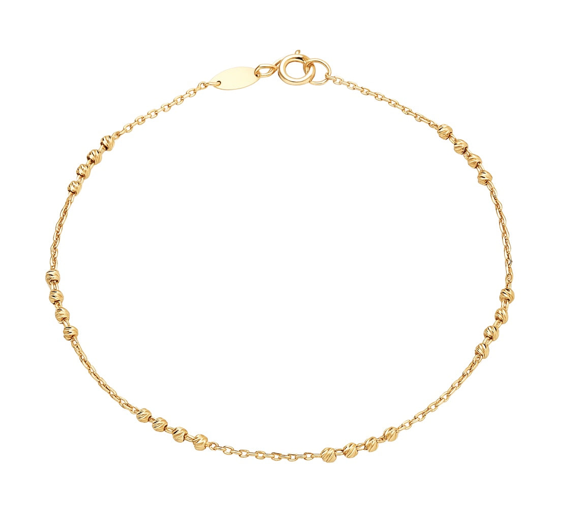 Multi Sparkling 2mm Bead Station Bracelet