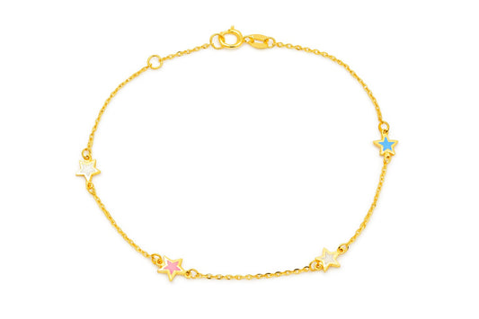 Dainty Enamel Multiple Stars Bracelet