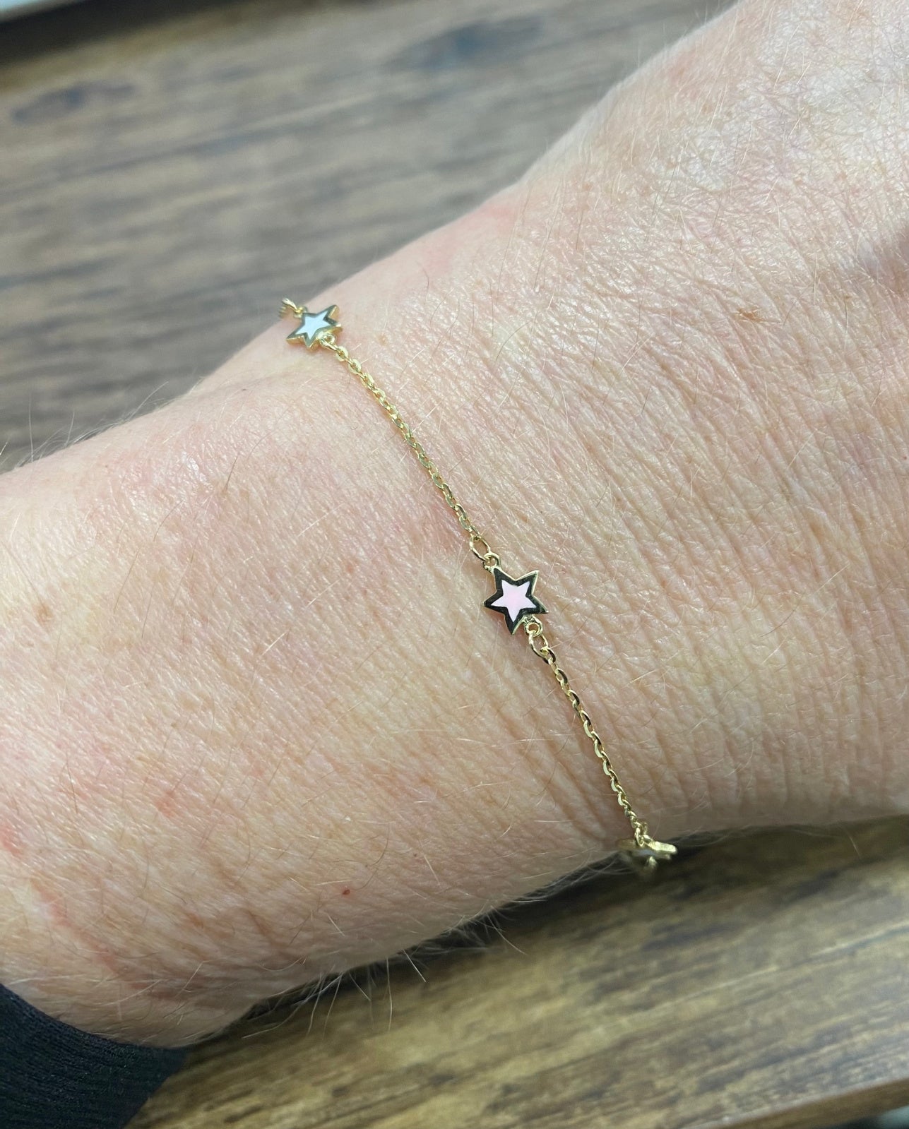 Dainty Enamel Multiple Stars Bracelet