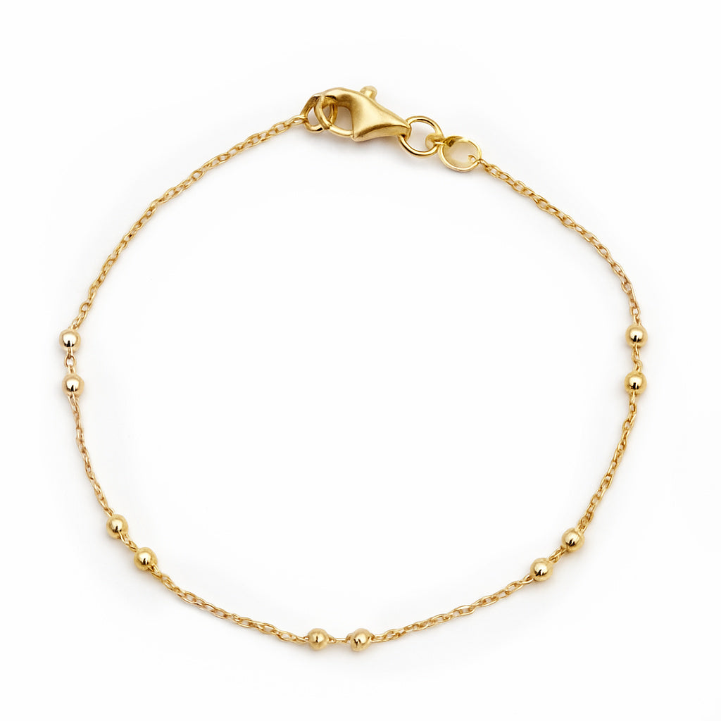 Station Double 2mm Bead Bracelet