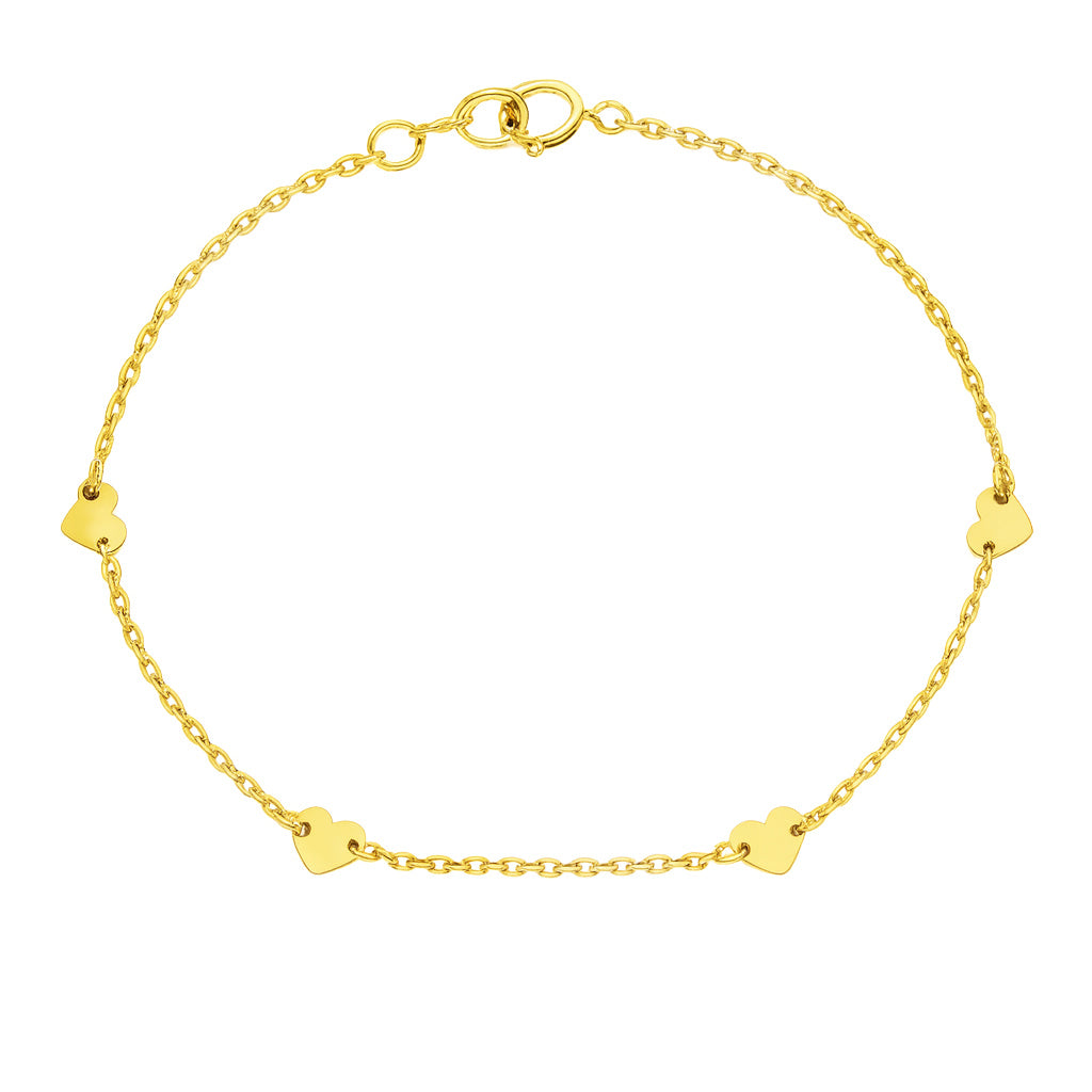 Dainty Multiple Hearts Bracelet