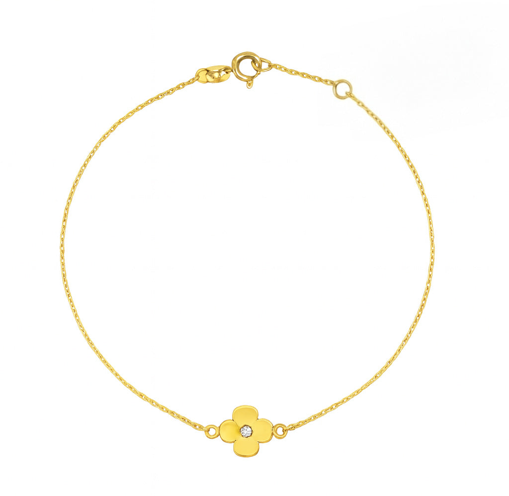 Cubic Zirconia Flower Bracelet