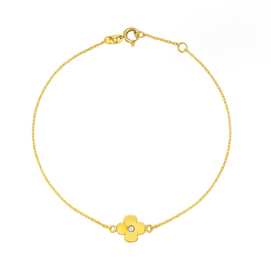 Cubic Zirconia Flower Bracelet