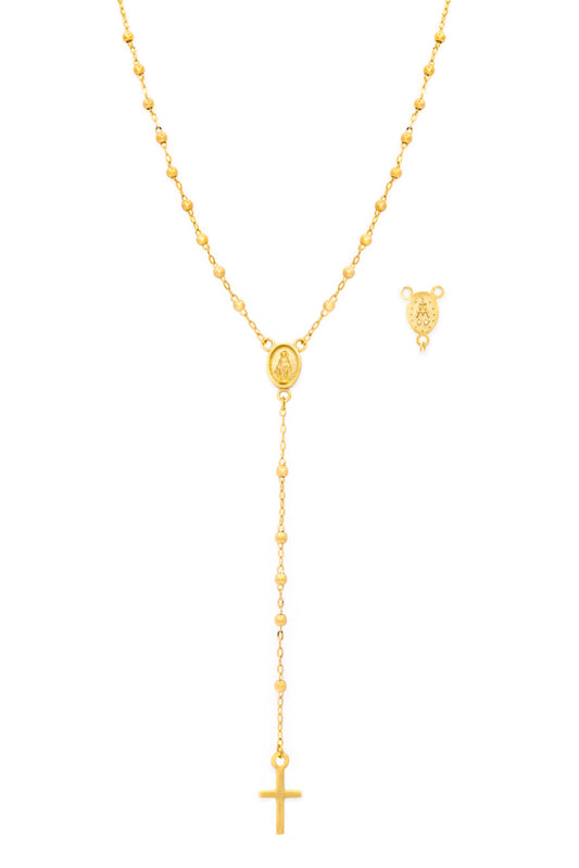 Thin Traditional Rosary Necklace 20in