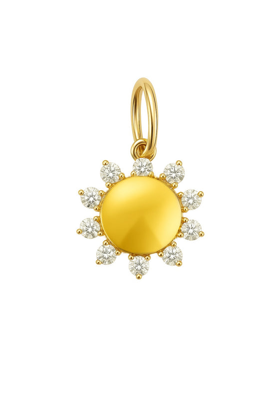 Diamond Halo Disc Charm