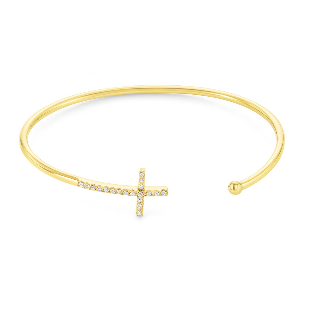 Diamond Cross Bangle