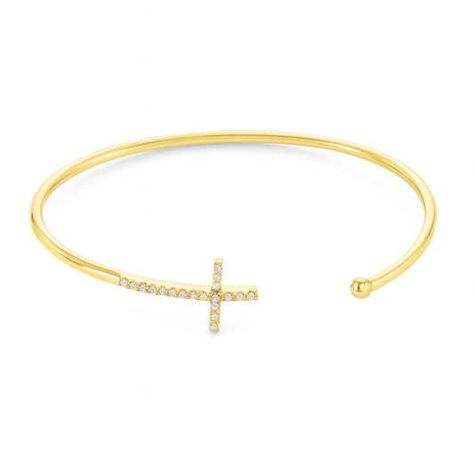 Diamond Cross Bangle