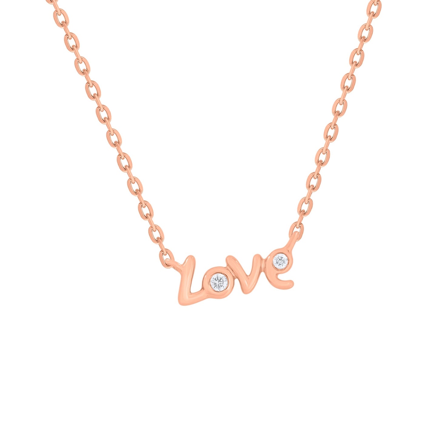 Miniature Diamond Love Necklace