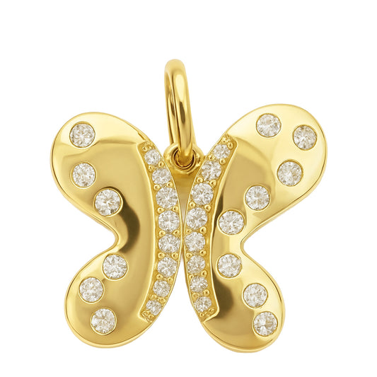 Large Diamond Butterfly Pendant