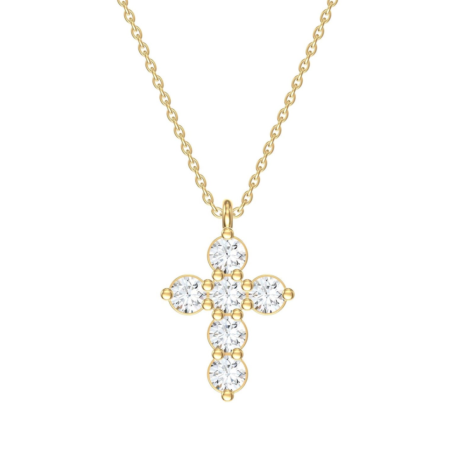 Diamond Cross Pendant Necklace