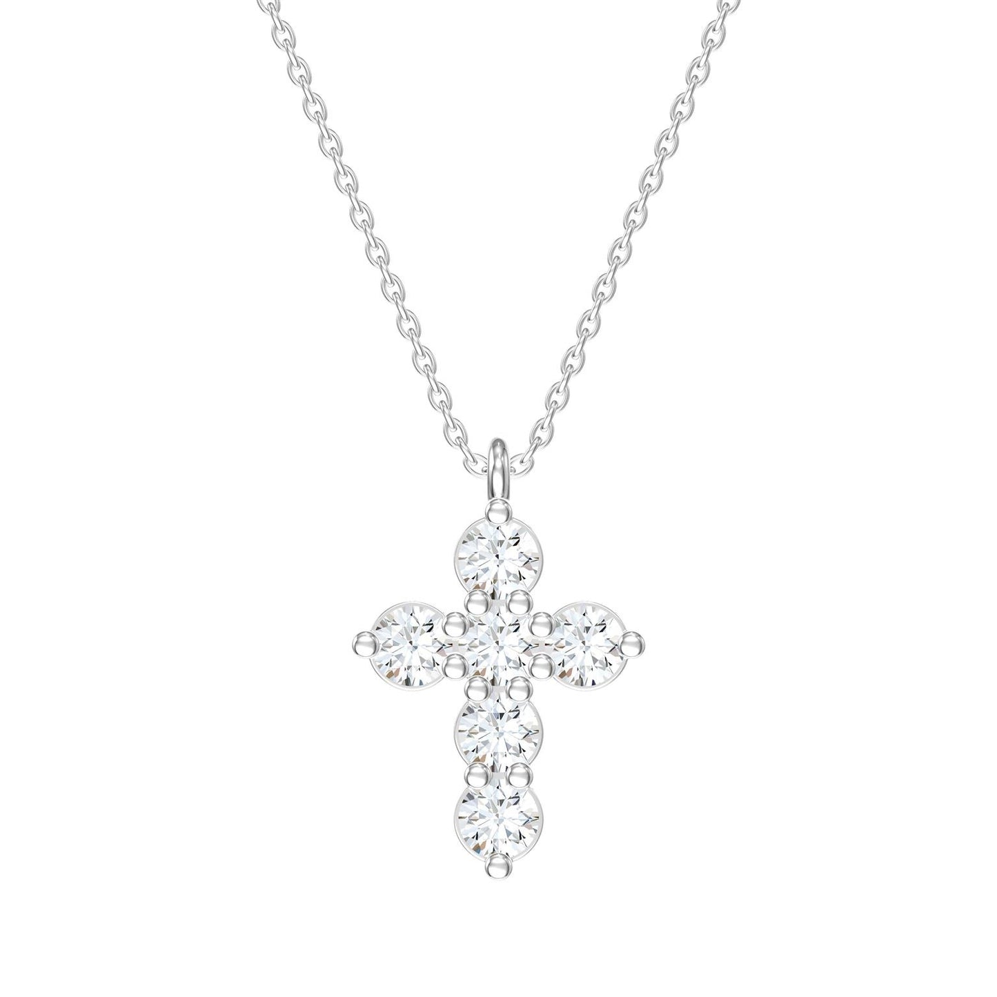 Diamond Cross Pendant Necklace