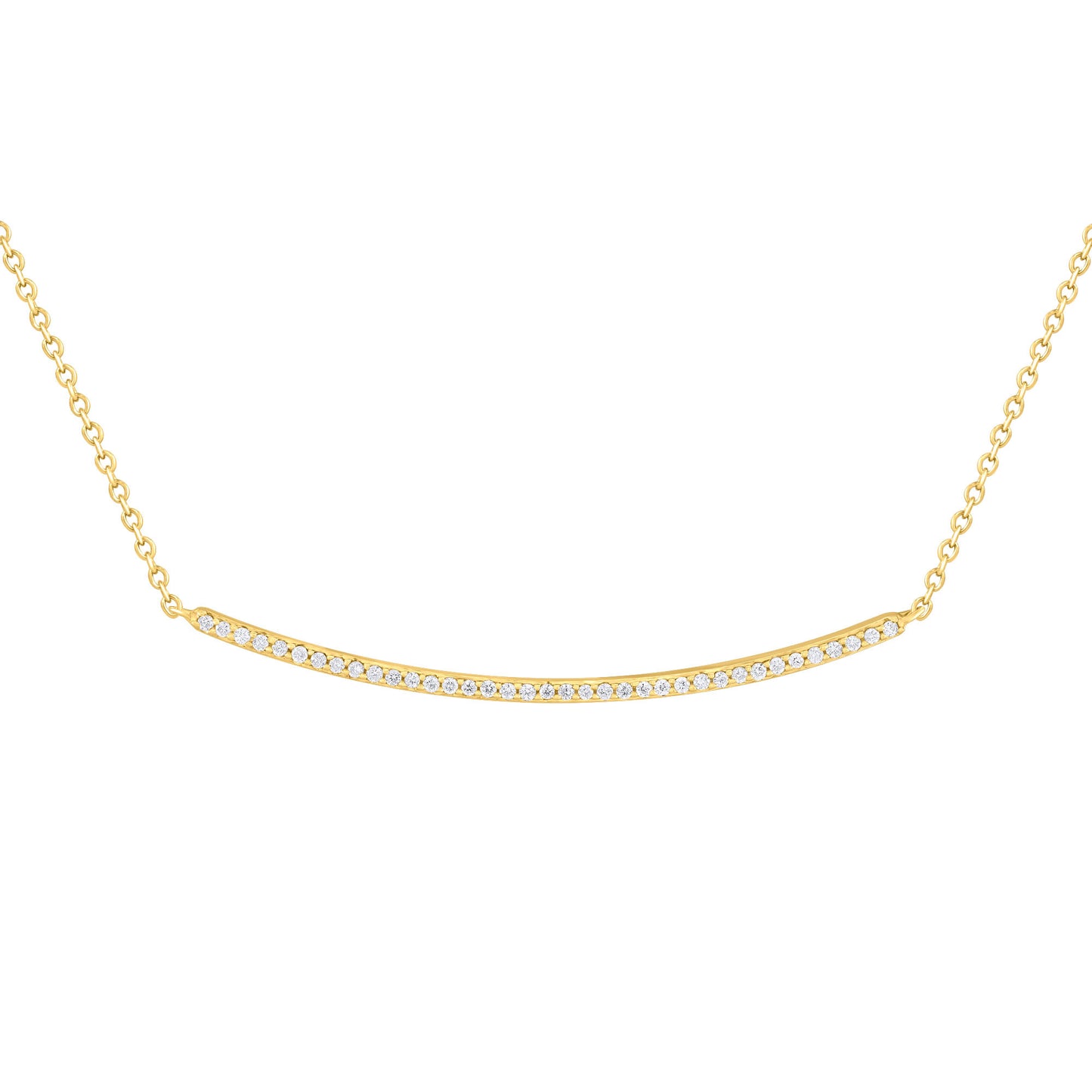 Necklace with Bar Diamonds Link