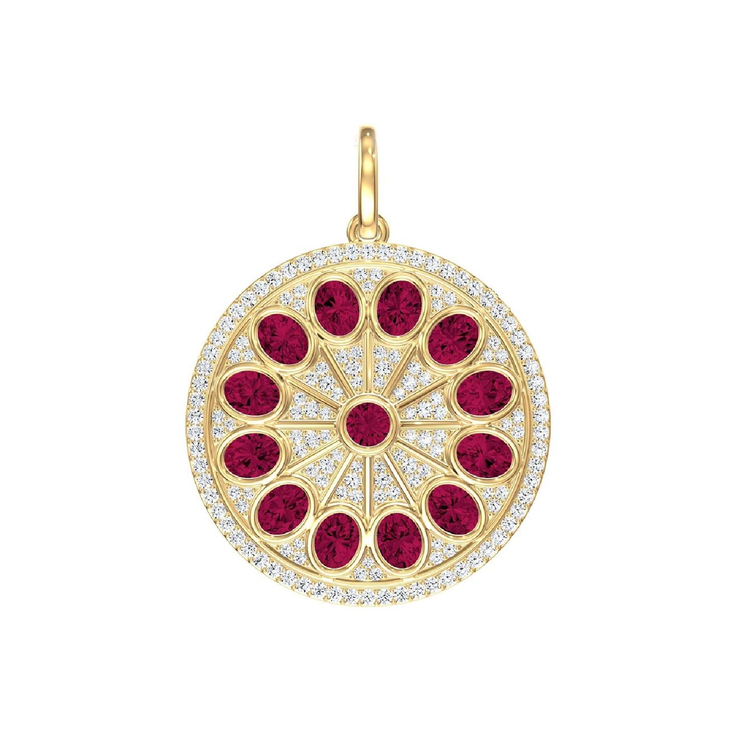 Diamond & Color Stone Mosaic Charm