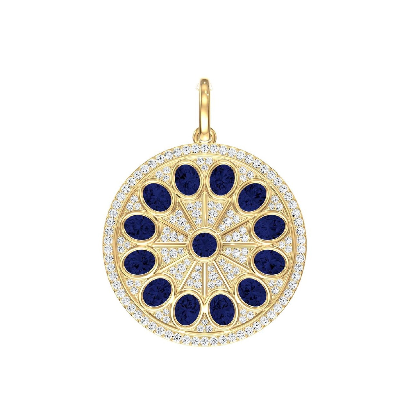Diamond & Color Stone Mosaic Charm
