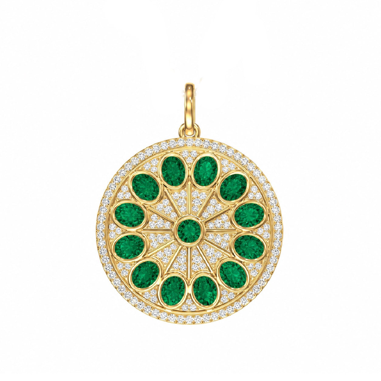 Diamond & Color Stone Mosaic Charm