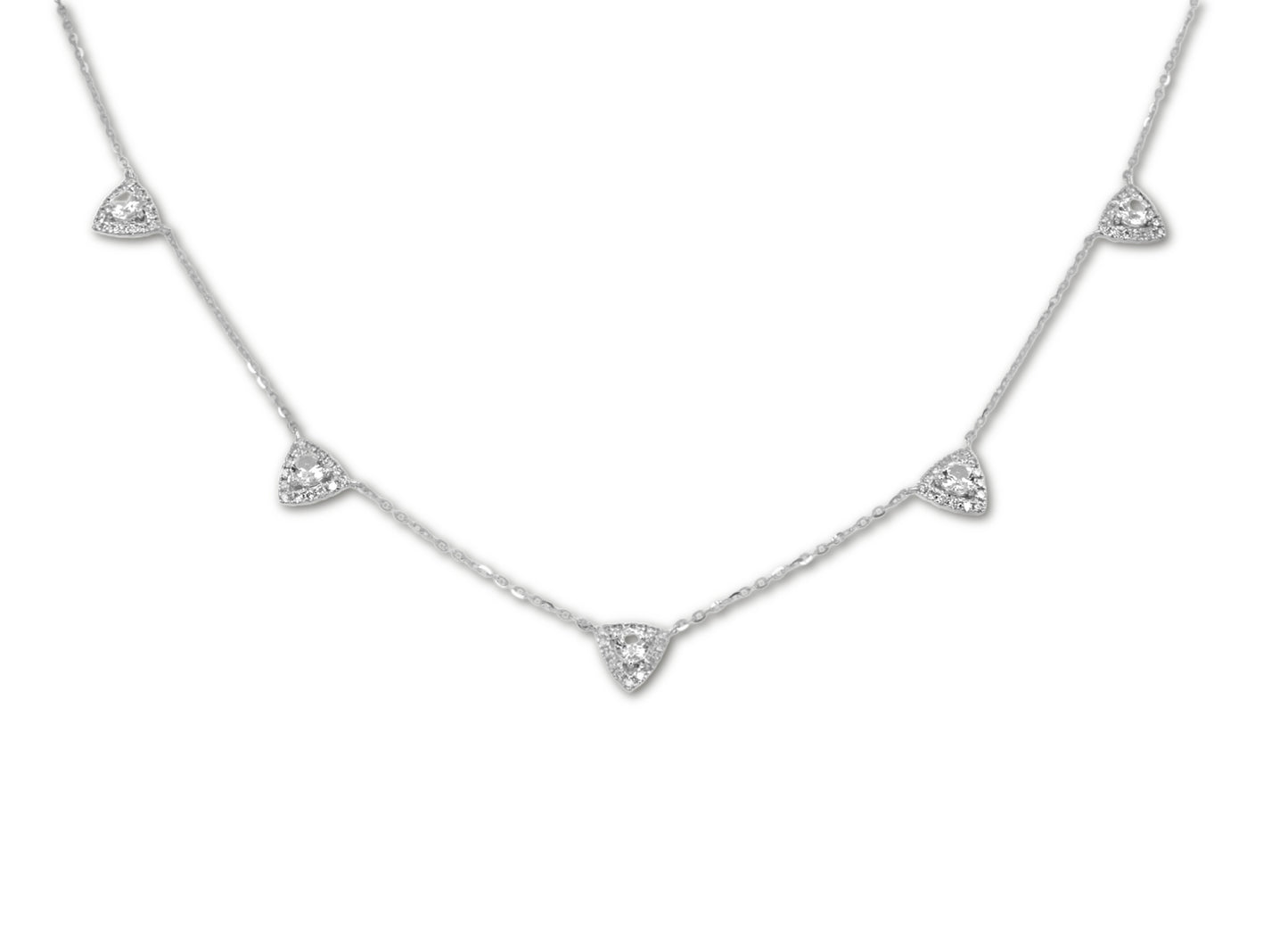 Multi Triangle Diamond Necklace