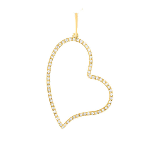 Large Diamond Heart Pendant