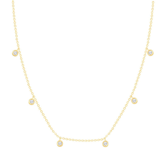 Delicate Diamond Dangle Necklace