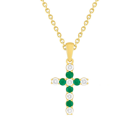 Diamond Ruby Emerald Blue Sapphire Cross