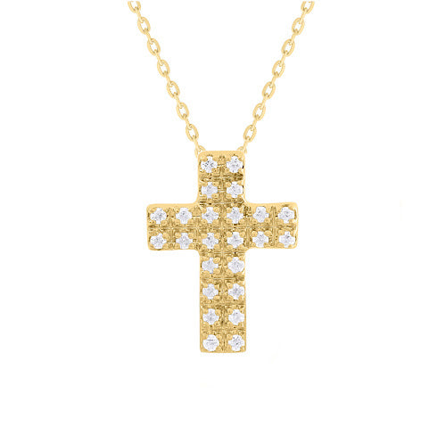 Mini Pave Diamond Cross