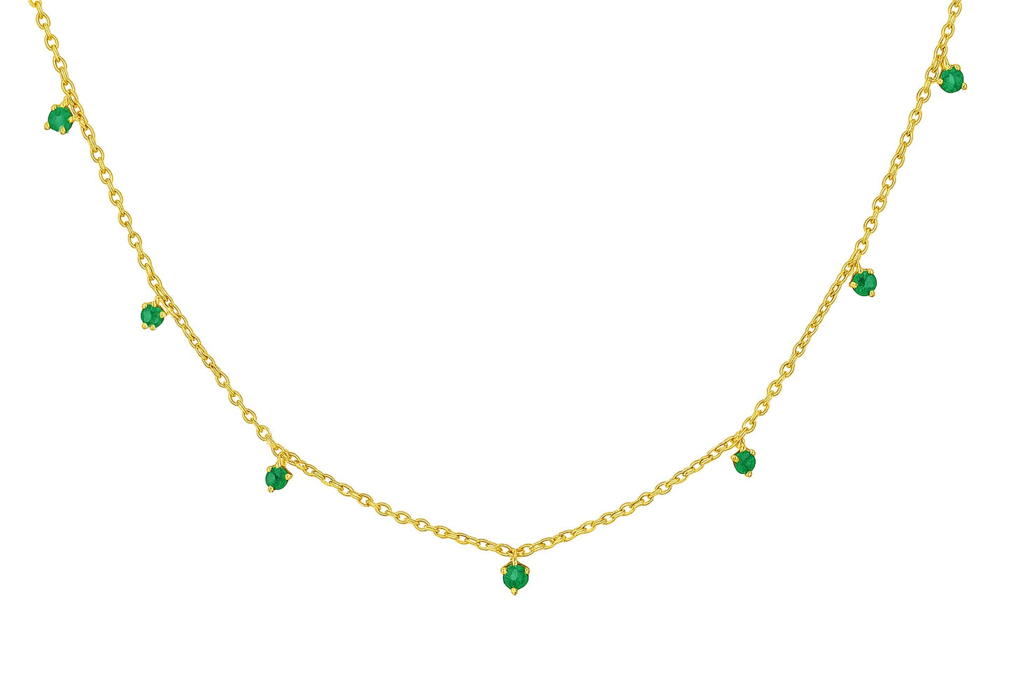 Multi Dangling Color Stone Necklace