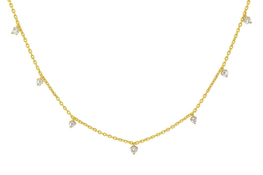Multi Diamond Dangle Necklace