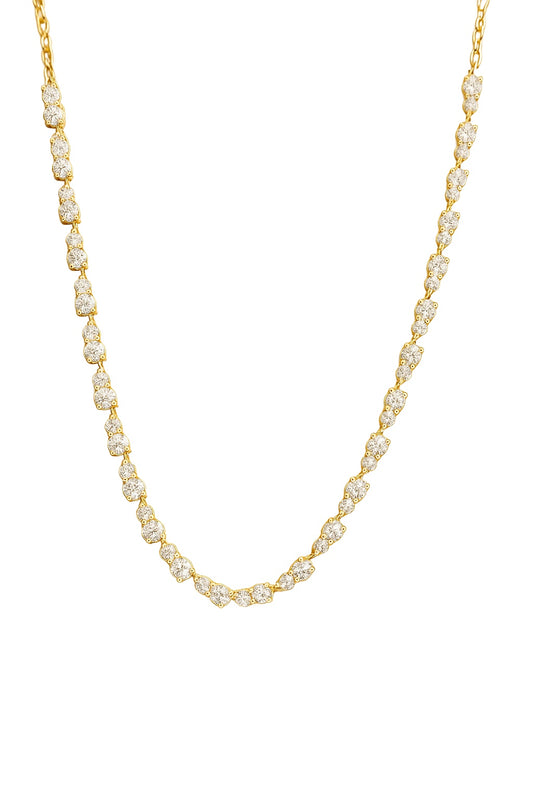 Half Tennis Diamond Necklace