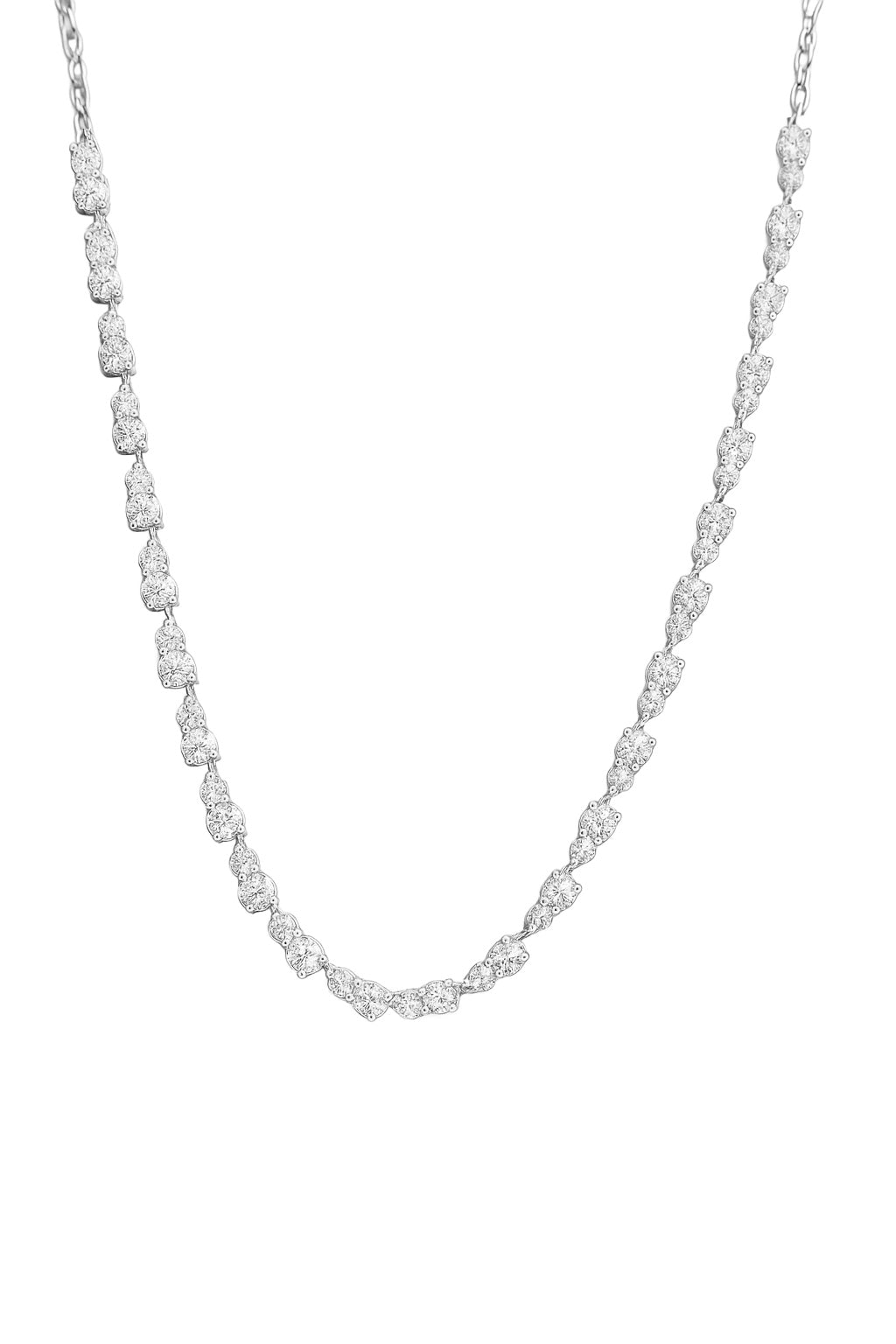 Half Tennis Diamond Necklace