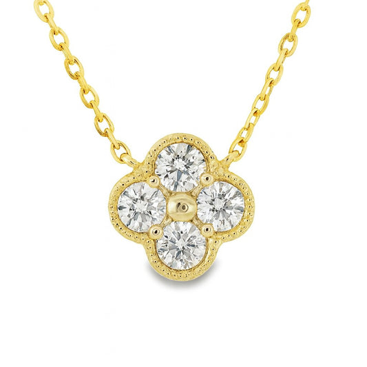 Single Clover Diamond Necklace