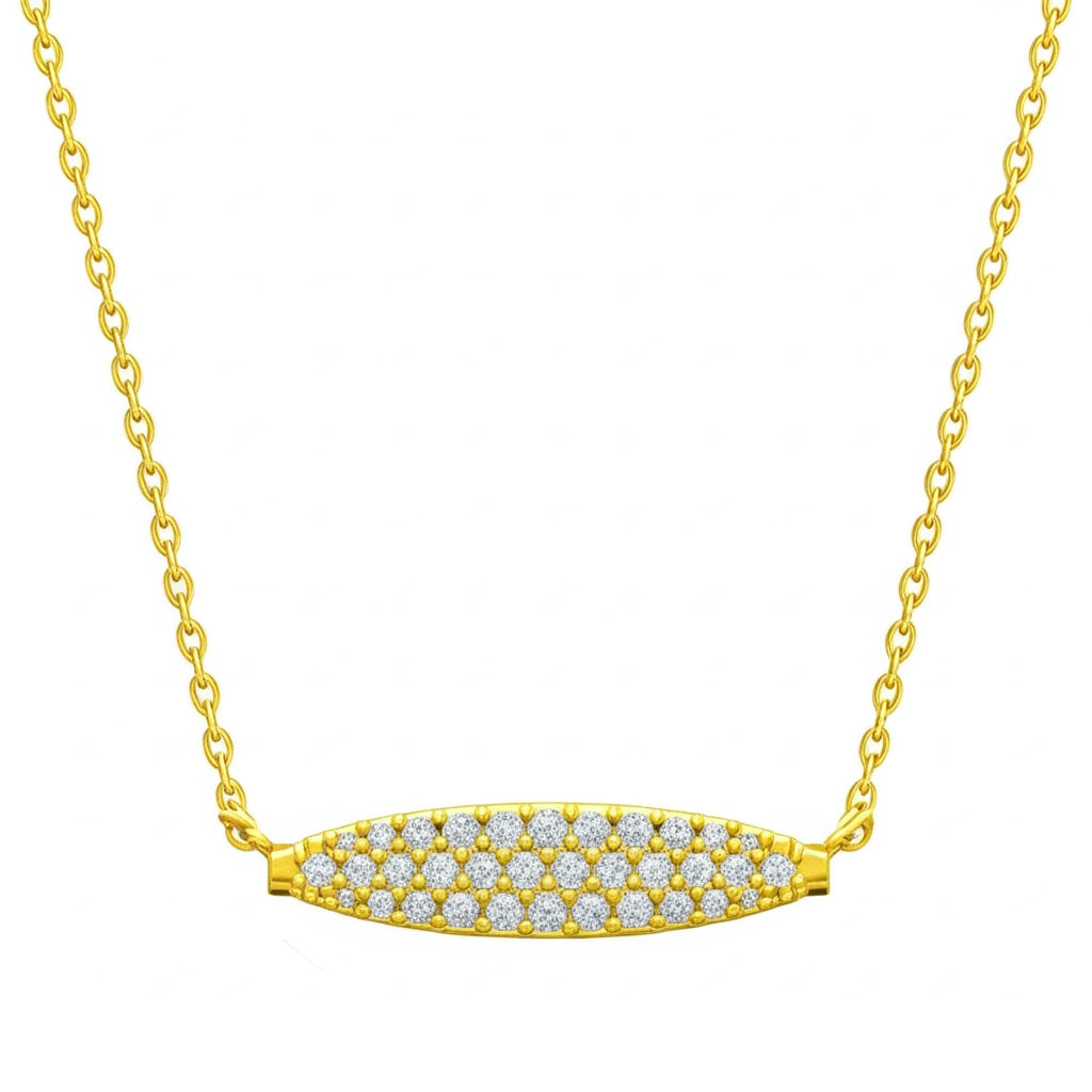 Diamond “Evil Eye” Bar Necklace