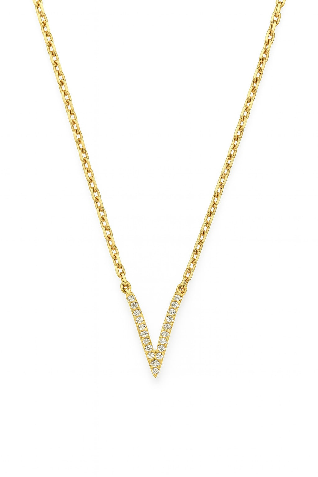 Diamond "V" Necklace