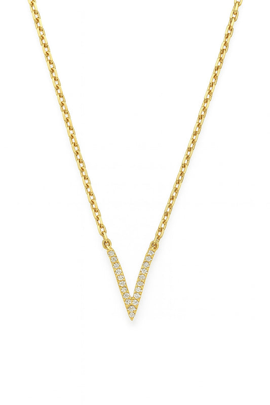Diamond "V" Necklace