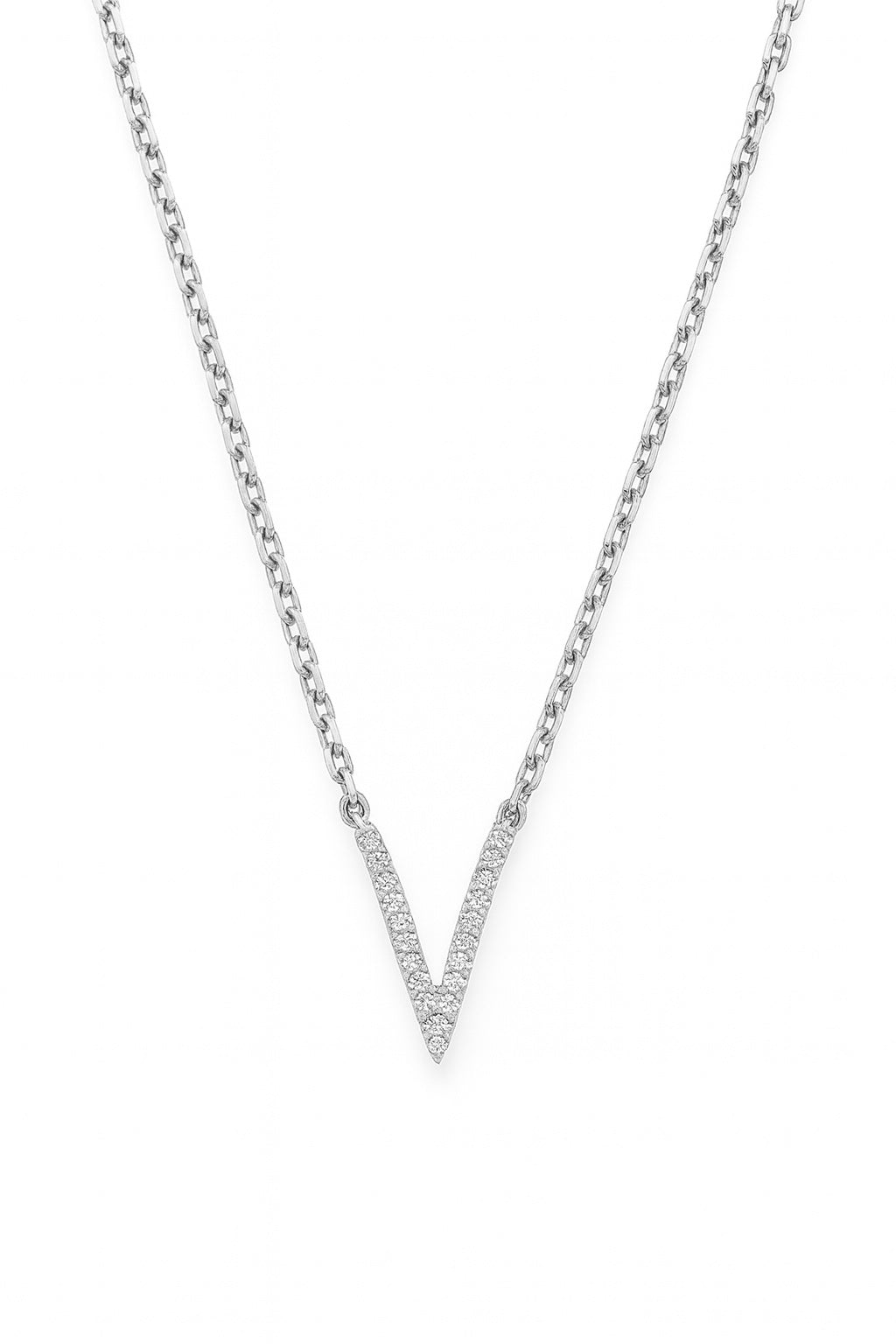 Diamond "V" Necklace