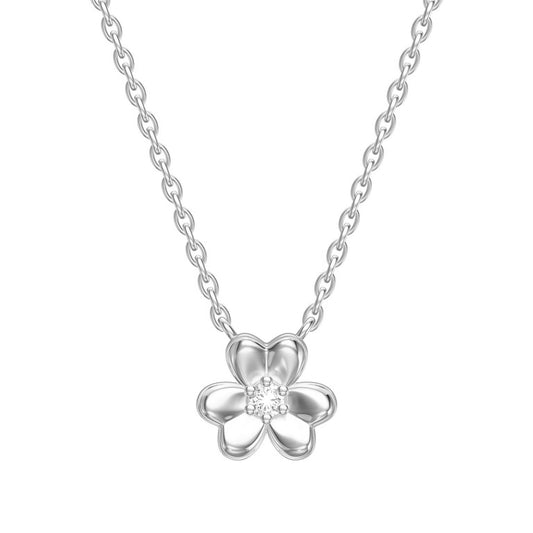 Miniature Diamond Flower Necklace