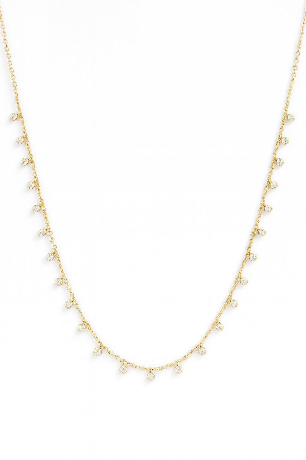 Multi Dangling Diamond Necklace