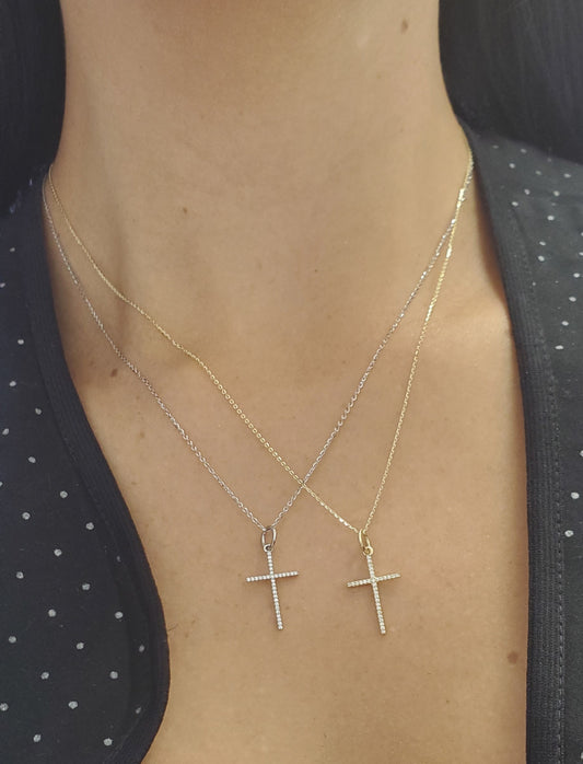 Small Thin Diamond Cross