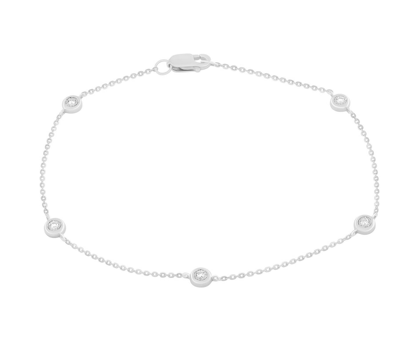 Diamond Bezel Station Bracelet