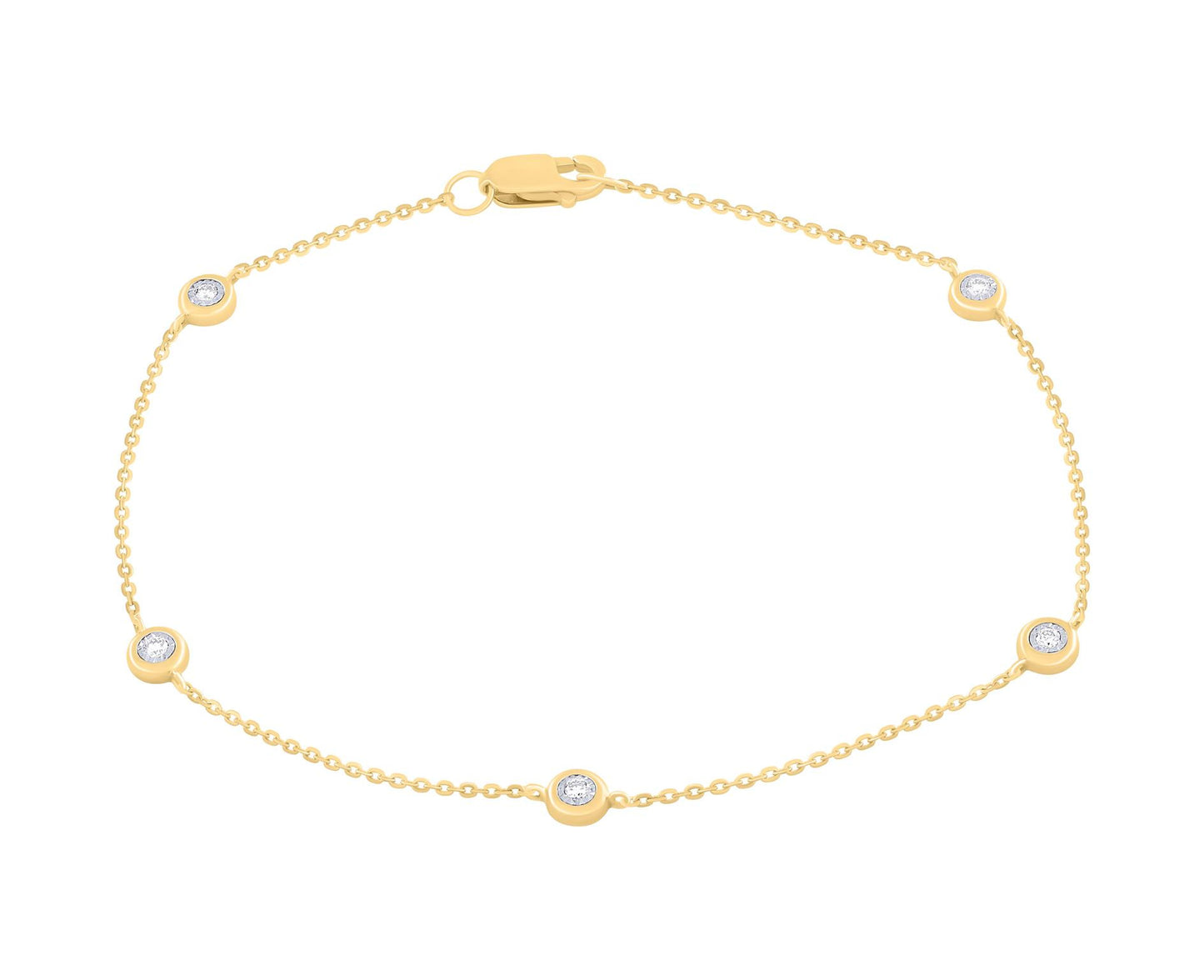 Diamond Bezel Station Bracelet