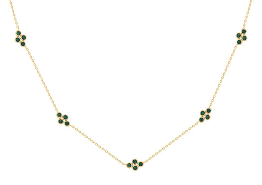 Multi Bezel Color Stone Necklace