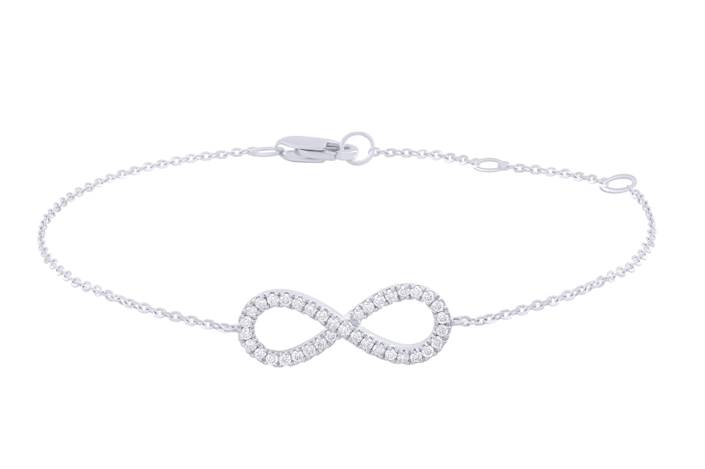 Diamond Infinity Charm Bracelet