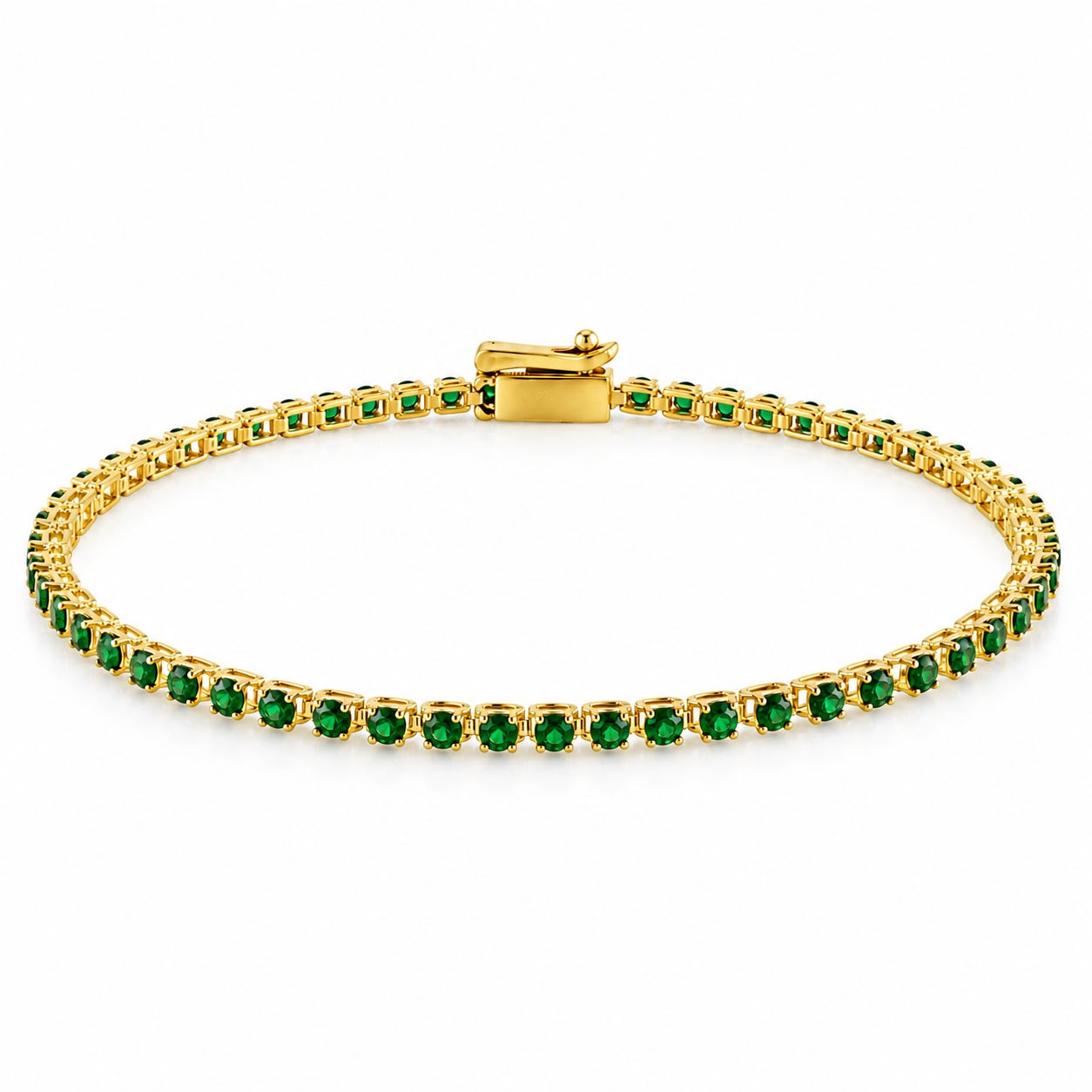Fine Color Stone Tennis Bracelet