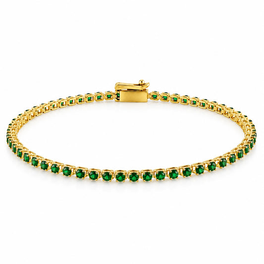 Fine Color Stone Tennis Bracelet