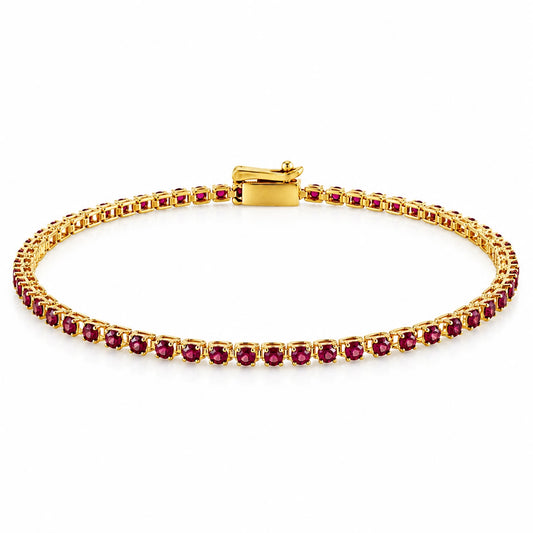 Fine Color Stone Tennis Bracelet