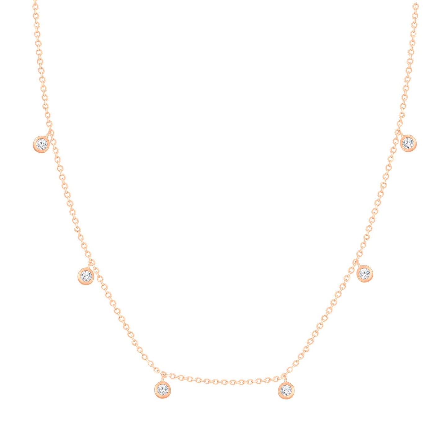 Delicate Diamond Dangle Necklace