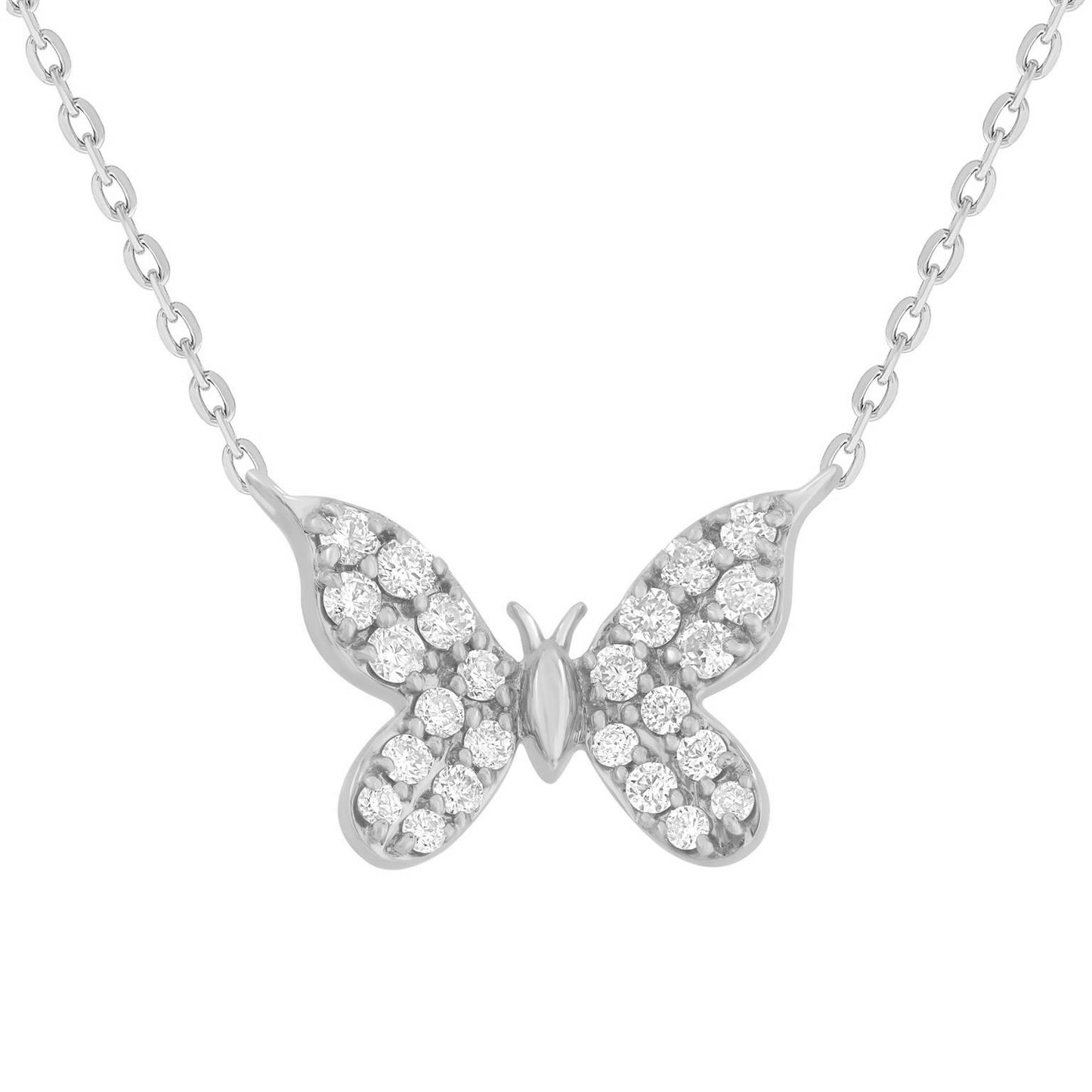 Diamond Butterfly Necklace