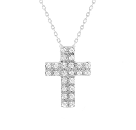 Mini Pave Diamond Cross