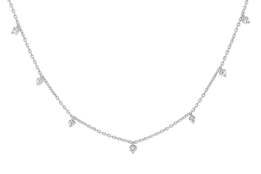 Multi Diamond Dangle Necklace